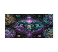 LUYYSKY Serviette de plage moderne rustique Bélier à séchage rapide, coloré Fantasy Constellation Tarot Sorcière Style Voyage Vacances Simple Face Pile Serviettes de bain