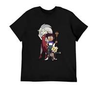 Luz, EDA, & King T-Shirt Anime Vintage Graphic Men Women's Cotton Cool Short Sleeve Adult