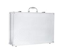 Luzhengyang Mallette de transport rigide argentée pour micro, appareil photo | Boîte en aluminium avec doublure en éponge | Boîte de rangement portable | Pour diffuseurs en direct et Vlogge