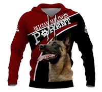 LuzoyaoLZY Golden Rettriever/Belgian Malinois 3D Imprimé Sweat à Capuche Femmes Hommes Pullover Streetwear Tracksuit Love Dog Gift