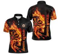 LuzoyaoLZY Polo pour Hommes Darts Nous lançons des fléchettes Mieux Que Nous ne tenons des Boissons T-Shirt à imprimé 3D drôle crâne bière Cible T-Shirt décontracté à Enfiler