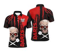 LuzoyaoLZY Polo pour Hommes Darts Nous lançons des fléchettes Mieux Que Nous ne tenons des Boissons T-Shirt à imprimé 3D drôle crâne bière Cible T-Shirt décontracté à Enfiler