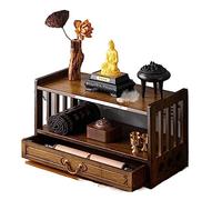 LUZZILE Butsudan Armoire, Table, Usage Domestique, siège de Bouddha surélevé, Base de bodhisattva, Plate-Forme d'hommage, Dieu de la Richesse, Table d'encens Table d'autel(69cm)