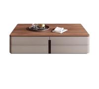 LUZZILE Mesa Para Centro De Sala Table basse rétro en bois massif, moderne, pour salon, meuble de rangement, petit meuble de plancher pour appartement Table basse (140cm)