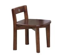 LUZZILE Tabouret Court Chaise de Salon en Bois Massif à Petit Dossier, Petite Chaise, Tabouret Salle Manger, Bas, Rond