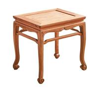 LUZZILE Tabouret Court Tabouret carré décoratif de Salon, Tabouret Bas rétro, à Chaussures Style Chinois, Salle Manger en Bois Massif, canapé