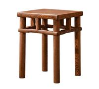 LUZZILE Tabouret Court Tabouret de canapé Chinois rétro en Bois Massif, Tabouret Bas, Banc, Chaise, Petit, à Chaussures(M)