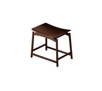 LUZZILE Tabouret Court Tabouret de Lingot Noyer Noir d'Amérique du Nord, Petit Tabouret ménage, thé, Selle, tête inclinée, Maquillage en Bois Massif, Chaussures