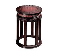 LUZZILE Tabouret Court Tabouret de Villa rétro en Bois Massif for Salon, canapé, Tabouret Haut, Rond Chinois, à Chaussures for Porche, d'appoint for Salle Manger