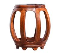 LUZZILE Tabouret Court Tabouret Rond en Bois Massif for Porche, Tabouret de Style Chinois, Bas, Meuble décoration for Bureau