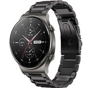 LvBu Bracelet compatible avec Huawei Watch GT 2 Pro, bracelet de montre classique en acier inoxydable pour montre intelligente Huawei Watch GT2 Pro, Noir , Einstellbar von 145mm bis 208mm, Classique