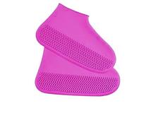 LVCHAO 2pcs Waterproof Shoe Covers Silicone Anti-Slip For Outdoor Rainy Day Reusable Cover Pour Usage Extérieur(Pink,L (40-45))