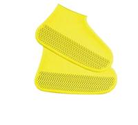 LVCHAO 2pcs Waterproof Shoe Covers Silicone Anti-Slip For Outdoor Rainy Day Reusable Cover Pour Usage Extérieur(Yellow,M (35-39))