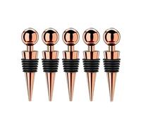 LVCHAO 5Pcs Bar Tool Conical Wine Stoppers Sealed Metal Champagne Stopper Reusable Storage Twist Cap Plug Home pour Cuisines et Bars(Rose Gold)