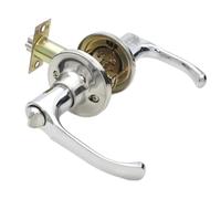 LVCHAO Bouton de serrure porte à poignée trois barres en acier inoxydable avec clés, alliage cuivre et Zinc universel Pour Portes Intérieures(5-7cm thickness)