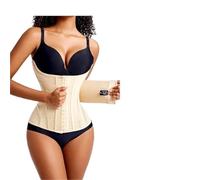 LVCHAO Gaine Corset de Taille Amincissant for Le Ventre Plat pour Le Contrôle du Poids(Apricot with 16 Bone,XXXS 47-51cm)