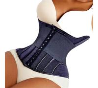 LVCHAO Gaine Corset de Taille Amincissant for Le Ventre Plat pour Le Contrôle du Poids(Black with 15 Bones,XXXS 47-51cm)