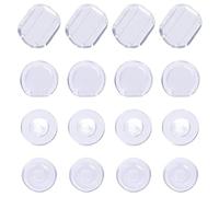 Lvcky Lot de 100 coussinets en silicone pour boucles d'oreilles 4 formes Transparent