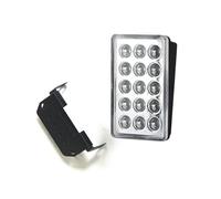 LVDLRAJJ Feux Arrière Feu de stop arrière voiture, aileron universel modifié, prévention la queue, clignotant, feux freinage croisière(White)