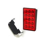 LVDLRAJJ Feux Arrière Feu de stop arrière voiture, aileron universel modifié, prévention la queue, clignotant, feux freinage croisière(Red)