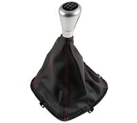 LVDLRAJJ Vitesses Levier Compatible Avec Great Wall Pour H3 H5 2010 2011 2012 Pommeau De Levier De Vitesse Manette De Vitesse Guêtre Housse De Démarrage(Black Red Stitch)