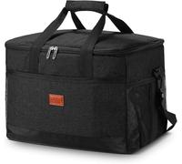 LVEDEORY Sac isotherme de 35 l - Convient pour les pique-niques, les barbecues, les plages, le camping, les activités de plein air - Noir