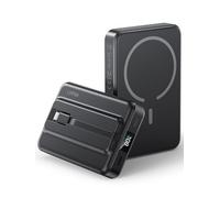 LVFAN Mag-Safe Chargeur portable sans fil magnétique 10 000 mAh avec câble USB-C intégré, charge rapide PD pour iPhone 17/16/15, Samsung Galaxy, Google Pixel