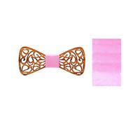 Lvguang Mode Noeud Papillon Bois des Hommes Exquis de Conception Creuse (Style#18)