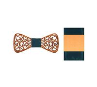 Lvguang Mode Noeud Papillon en Bois des Hommes Exquis de Conception Creuse (Style#14)