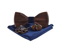 Lvguang Nœud Papillon en Bois pour hommes, Nœud Papillon déjà noué réglable, Accessoires de tenue pour homme, Nœud Papillon pour Fête et Mariage