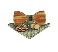 Lvguang Nœud Papillon en Bois Réglable pour Hommes - Accessoire de Tenue pour Fête et Mariage