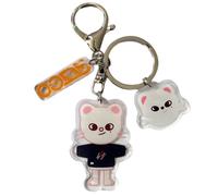 Lvguang Porte - clés Stray Kids, Porte - clés Cartoon Kpop pour Fans, Accessoire Merch Mignon
