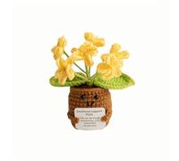 Lvguang Positive Crocheted Potted Plant - Anti-Anxiety Talisman with Motivational Phrase, Ecological Office Or Room Decor (Woman/Cild Gift)