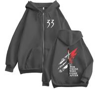 Lvguang Pull Gaming Expedition 33 - Sweat Esquie Clair Obscur Pull à Capuche Unisexe Artistique Sweat-Shirt Rétro Haut pour Joueurs