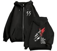 Lvguang Pull Gaming Expedition 33 - Sweat Esquie Clair Obscur Pull à Capuche Unisexe Artistique Sweat-Shirt Rétro Haut pour Joueurs