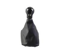 LVGVZTTGKM Bouton Avec Cache Pommeau De Levier De Vitesse Manuel Pour Seat Leon III MK3 2012-2020 LHD 5 Vitesses/6 Vitesses ABS/Cuir Rouge/Noir Élégant Pommeau Changement De Vitesse 1 Pièce