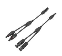 lvifloae 1 Paire de câbles parallèles à Branche en Y pour Panneau Solaire 30 cm, connecteurs 2 à 1 MFF - FMM avec boîtier PPO IP67, kit de conducteurs en cuivre pour réseaux de Panneaux