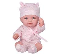 lvifloae 11 pouces Simulated Baby Doll mignon pouf perfant réel poupée CE CPC Certified Soft Body Toy avec tenue Posable Arms Migs Gift for Kids Toddlers Collecteurs (Q11-001)