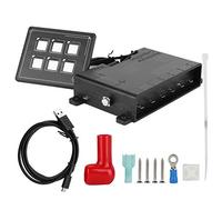 lvifloae 12-24 V universel 6P LED interrupteur à membrane tactile, panneau de commande électronique de voiture étanche IP66 avec fusible réinitialisable 10 A et bouton momentané