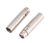 lvifloae 2 pièces Ensemble 3 Broches XLR mâle sur Femelle Audio Microphone Extension Adaptateur Connecteur XLR Adaptateur mâle à féminin Ensemble de 2 pièces