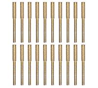 lvifloae 20pcs Chainsaw Sharpener Burr, Chainsaw Grinding Stone File,Circular Saw Blade Sharpener,Grinding Head Rotating File Sharpening Tool Set Kit (Gold 4.8mm) (Gold)