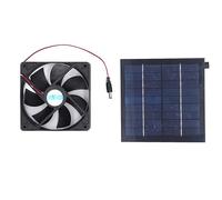 lvifloae 20W IP65 Mini Ventilateur d'extraction à énergie Solaire pour poulailler, Grenier, Serre, Niche pour Chien, kit de Ventilation étanche Maisons Animaux Compagnie