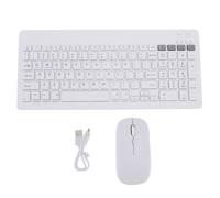 lvifloae 4 Channel Dual Mode Keyboard Set Bluetooth Mouse and Keyboard Set Rechargeable Full Size Numeric Keypad Compatible with 7 8 10 Pro Air Tablets (White)