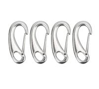 lvifloae 4pcs en Acier Inoxydable Snap Corde Crochet Alpinisme Boucle Printemps Snap Crochet Clip en Forme d'oeuf Clip Corde Boucle Marine Grade Mousqueton Camping Ceinture
