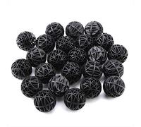 lvifloae 50pcs Filtre d'aquarium, Filtre Bio poreux Boule biochimique avec Un matériau de Filtre à étang d'aquarium en Coton 56 mm (56mm with Cotton)