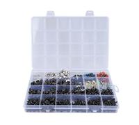 lvifloae 580pcs RC Metal Vis Set RC RC Car Repare Tool Toolt with Viss Nuts Corgolles Budles compartimentée Humiture Rester Storage Adaptable à Traxxas Arrma HPI LOSI et Autres 1/10