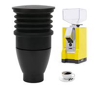Lvifloae 60g Moulin à café à grains en alliage d'aluminium Kit de nettoyage de dosettes Trémie à dose unique avec presse en silicone pour Eureka Mignon Noir (Noir)