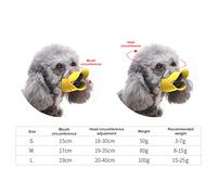 lvifloae Anti Bite Duck Mouth Shape Dog Mouth Covers Soft Anti Bite Duck Muzzles Anti Called Muzzle Cover for Friends Comfort Fit Stops Biting Barking Licking Allows Panting (Yellow)