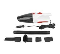 lvifloae Aspirateur de Voiture Filaire 120 W, aspirateur à Main, Double uge, Aspiration 12 V, ABS, 5 Buses et Tuyau Inclus, pour Voitures, camions, Bateaux, Noir (Blanc)