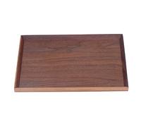 lvifloae Bandeja Para Servir de de nogal de Estilo Chino, estructura de espiga Rectangular, maciza, textura Natural, Alto soporte, pulida a Mano Para té, fruta, pan, postre, servicio (l)